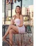 Fusta/rochie striata lavanda FG542 - Magazin online - Boutique